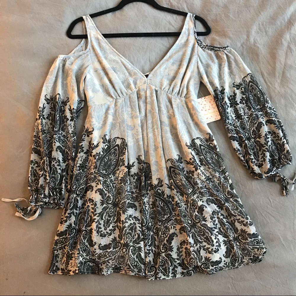 NWT Free People “Penny Lover” Chiffon Mini Dress